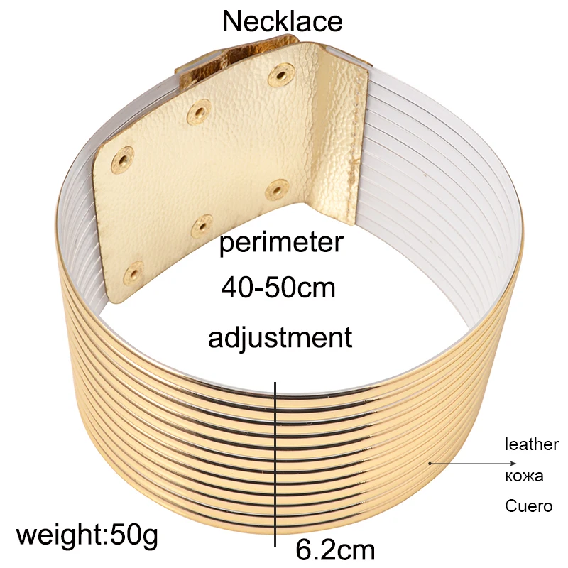 UDDEIN ожерелье/браслет наборы золотого цвета кожа чокеры Винтаж себе колье ожерелье и кулон Макси Ювелирные наборы воротник