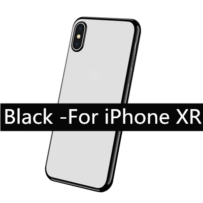 Мягкий прозрачный чехол из ТПУ для iPhone XR/XS Max, роскошный Ультратонкий противоударный прозрачный чехол, хорошее качество, Лучшая цена, A20 - Цвет: Черный