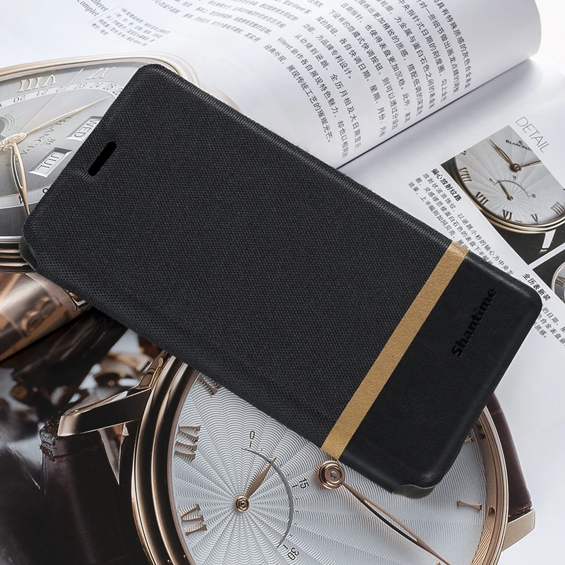 Canvas PU Leather Phone Bag Case For Blackview BV9600 Pro Flip Case For Blackview BV9600 Business Case Soft Silicone Back Cover