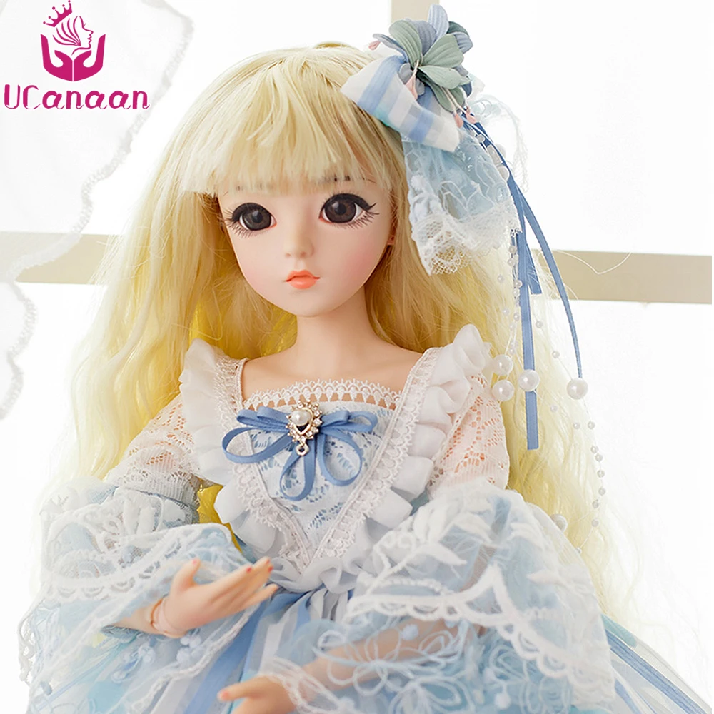 UCanaan 60CM Large BJD Doll High-end Handmade BJD Clothes Shoes Wig And Makeup Girl BJD Dolls 1/3 SD Doll Best Gift For Girls UCanaan 60CM Large BJD Doll High-end Handmade BJD Clothes Shoes Wig And Makeup Girl BJD Dolls 1/3 SD Doll Best Gift For Girls