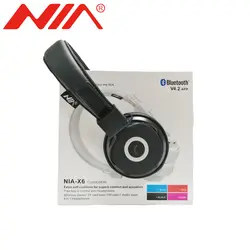 Оригинал nia X6 гарнитура Беспроводной стерео Bluetooth наушники fone де ouvido bluetooth с микрофоном Поддержка TF карты fm-радио наушники