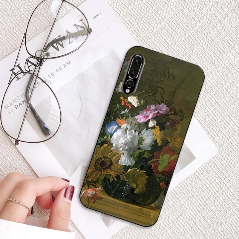 Babaite краска цветок ваза с бабочкой эстетическое искусство PhoneCase для huawei P20 Mate20 Lite Honor Play 8A 8C 7C 5A Y6 Y5 II Psmart - Цвет: A15