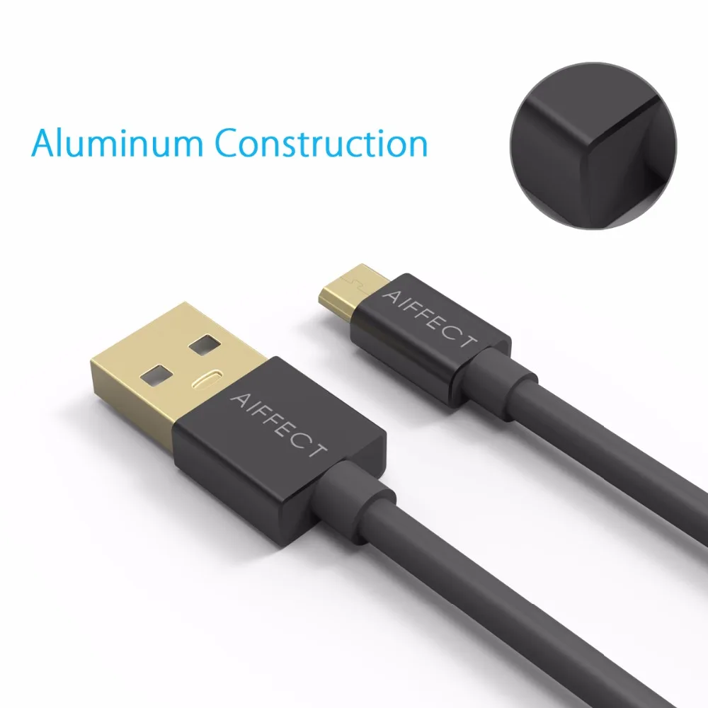 AIFFECT 5V3A USB кабель для зарядного устройства 1 м 5 металлический штекер Micro быстрая