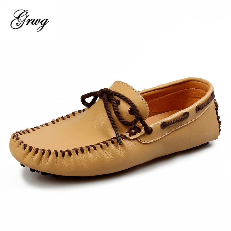 

Shoes Man High Quality 100% Genuine Leather Men Flat Shoes Casual Loafers Men Shoes Flats Moccasins Male Driving Shoes