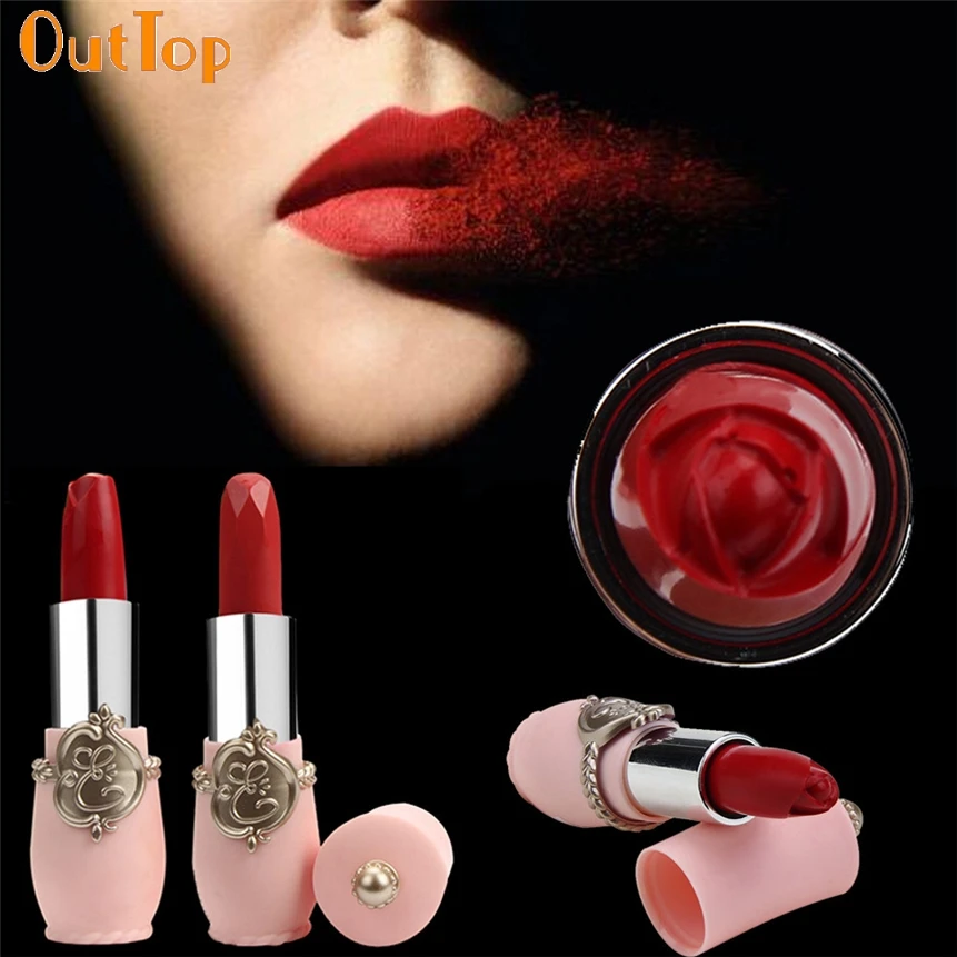 Buy Lipstick OutTop Lip Makeup 1pc Red Flower Rose