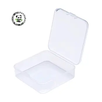 

10pcs 7.4x7.3x2.5cm/6.4x6.3x2cm/5.4x5.3x2cm Square PP Plastic Good Quality Small Bead Storage Box Case Display Containers Clear