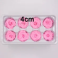 1 коробка, высокое качество, консервированные цветы, цветок, бесморская Роза, диаметр 4 см, подарок на день матери, вечная жизнь, цветок, материал, подарочная коробка