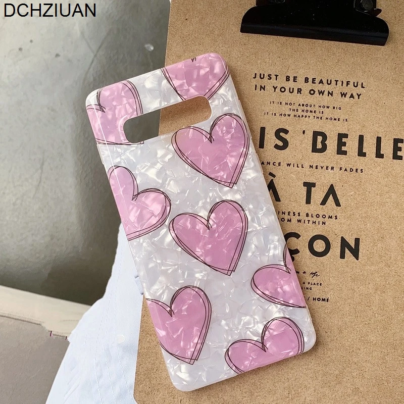 

DCHZIUAN Phone Case For Samsung Galaxy S8 S8Plus S9 Plus S10 Plus Note 8 Note 9 Cover Luxury Shiny Love Heart Phone Cases Coque