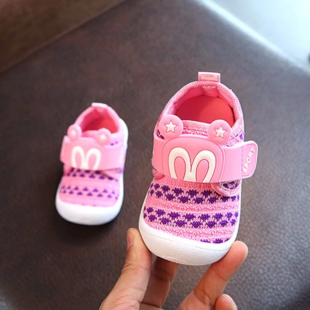 

MUQGEW Toddler Children Kids Baby Cartoon Star Rabbit Ears Squeaky Single Shoes Sneaker children shoes girls sport shoes#g35US