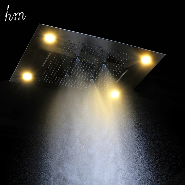 New Style LED Color Changing Home Bath Rainbow Waterfall Shower Head