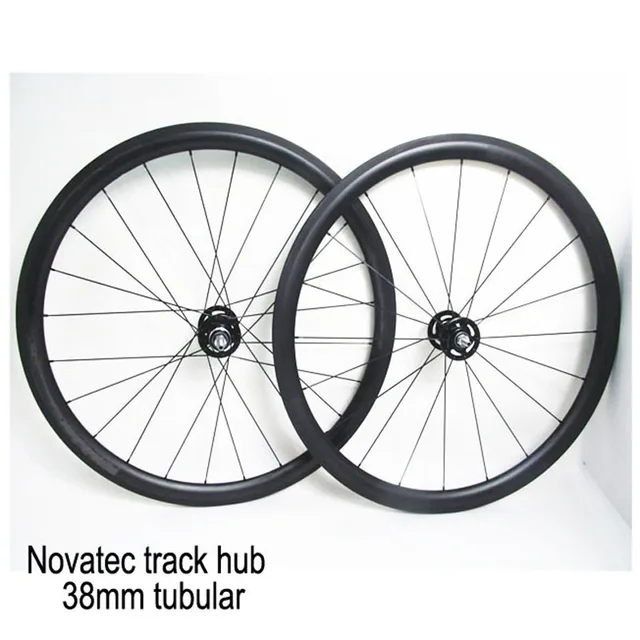 Best price at $268 Cheap Single Speed 38mm Tubular Carbon Track Wheel Hot Sale Fixed Gear Bicycle Wheelset Flip-Flop Bike Wheels