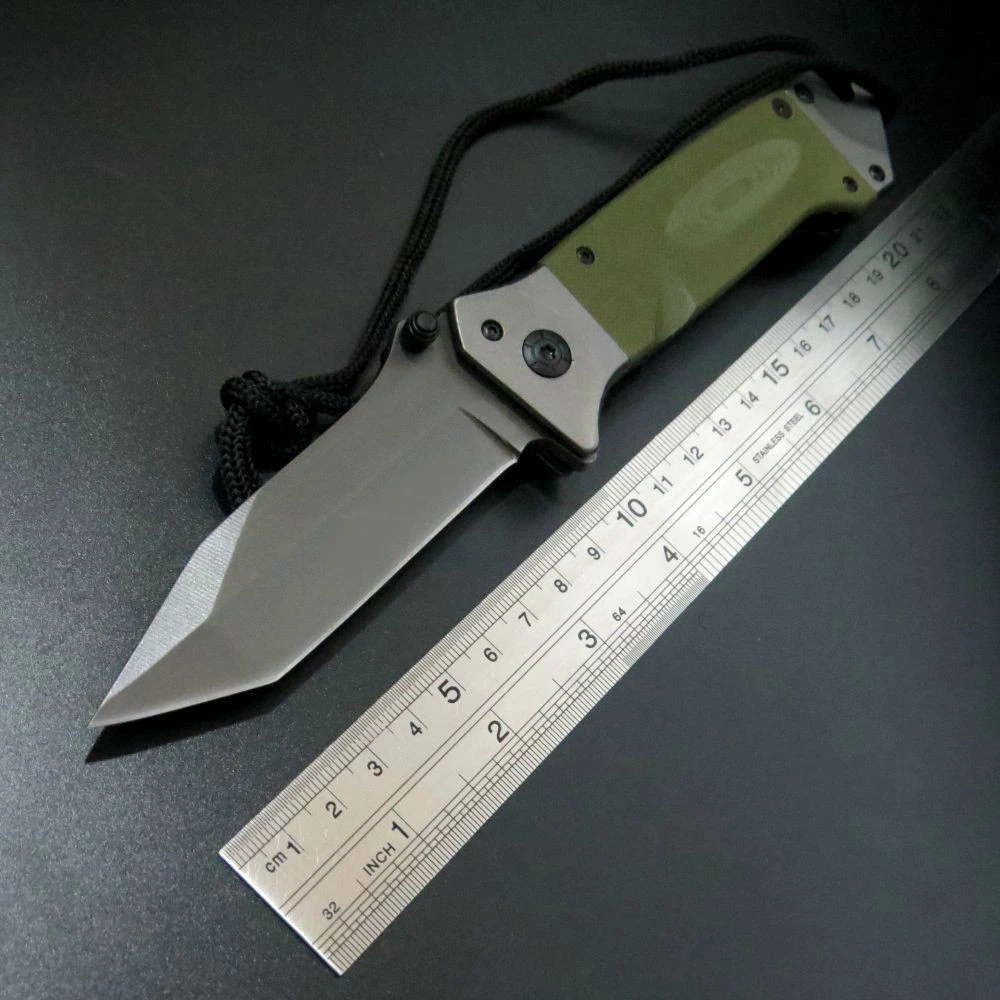 

New Arrival DA35 Pocket Hunting Knife Steel Blade G10 Handle Tactical Knives Survival Camping sharpTools EDC Tool