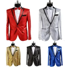 Горячие блестки мужские костюмы Костюмные Топы Куртки певцы ночных клубов, размещенные наборы для фотосессии, чтобы отправить галстук-бабочка