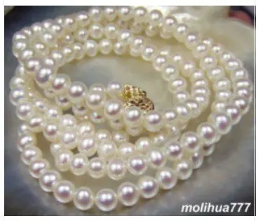 

Real White Pearl 18KGP Clasp Necklace and gift
