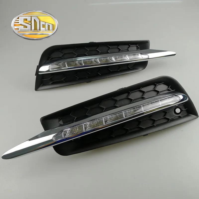 

For Chevrolet Cruze 2009~2014 Daytime Running Light DRL LED Fog Lamp Cover With Yellow Turning Signal Functions
