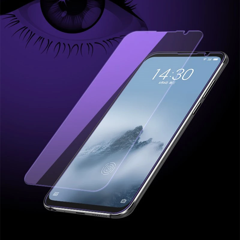 9H защита от Blu-Ray закаленное стекло для Meizu 16th Plus 16X Pro Note 9 V8 экрана пурпурное