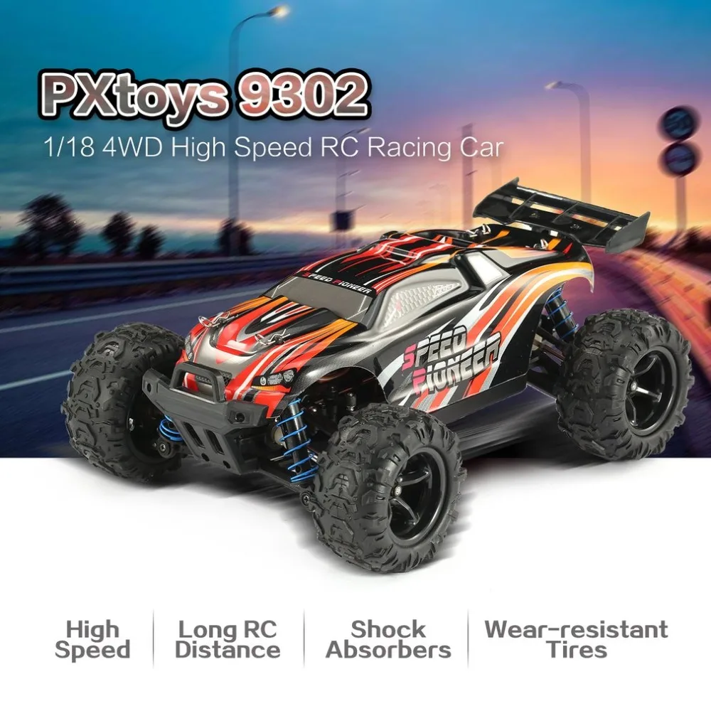 4WD внедорожных RC автомобиля PXtoys № 9302 Скорость для Pioneer 1/18 2,4 ГГц Truggy Высокая Скорость Радиоуправляемый гоночный автомобиль RTR RC Monster Truck