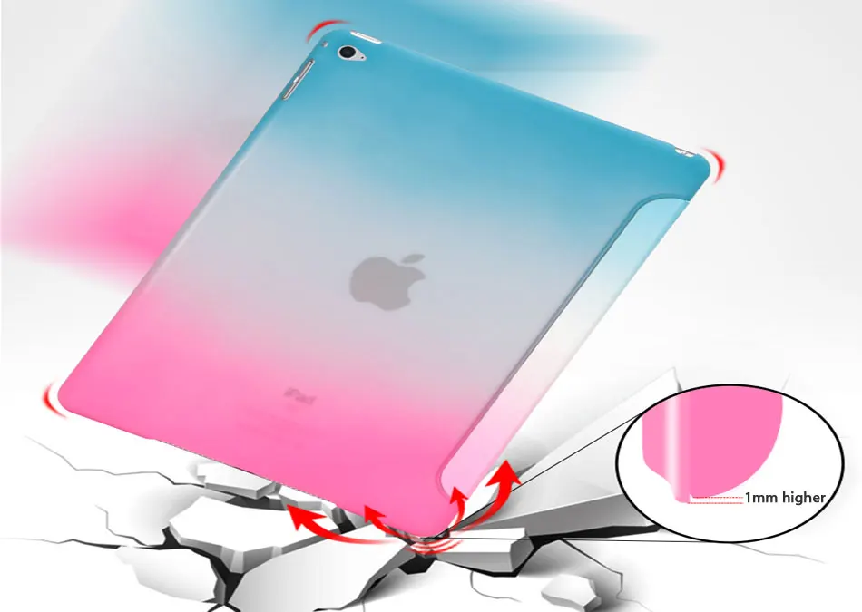 Rainbow Tablets Case For iPad Pro 10.5 iPad Air 3 10.5 2019 Color Pattern Smart Tri-folded Tablet Cover For iPad Pro 10.5 Cases-6