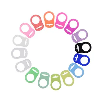 

Silicone pacifier clip Ring Tie of Random Color