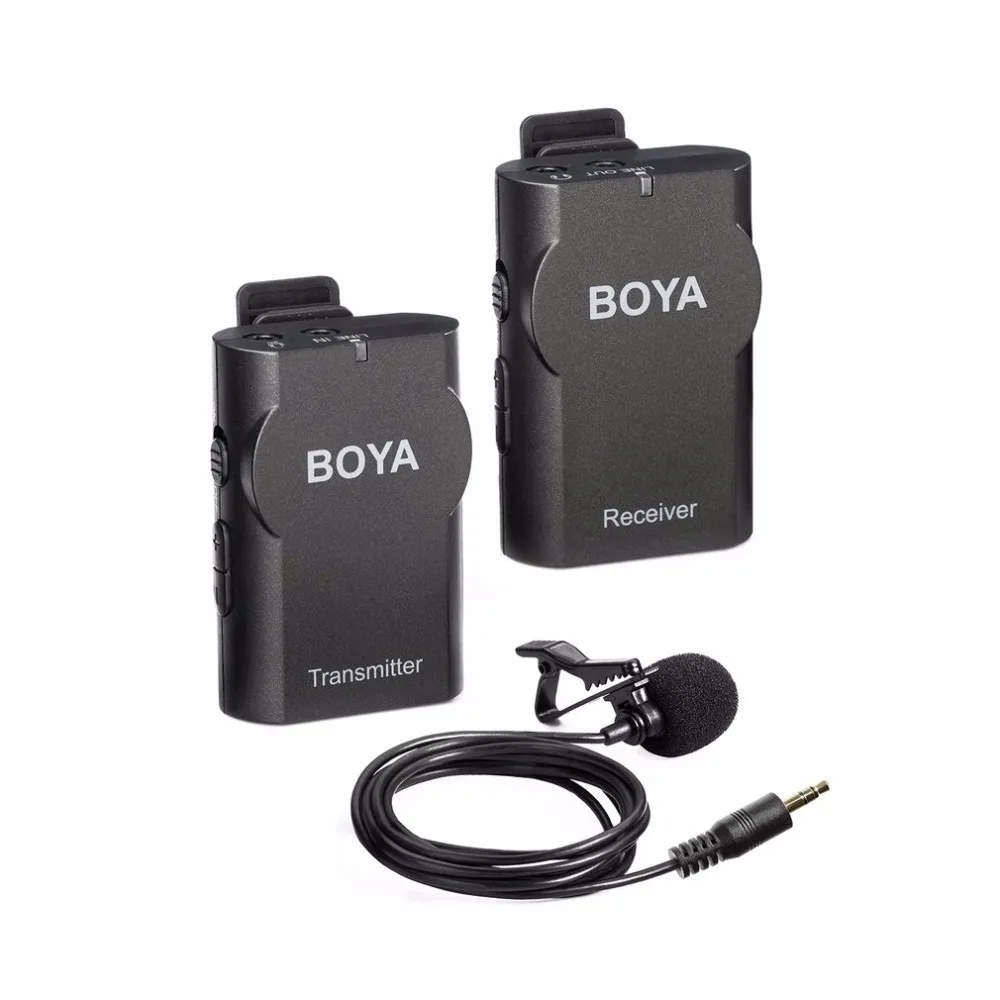 BOYA BY WM4 Professional Wireless Microphone System Lavalier Lapel DSLR