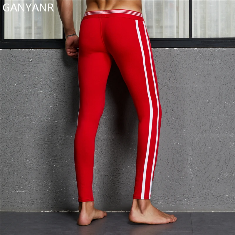 Sports Leggings Running Tights Men Basketball Compression Pants Fitness Gym Athletic Jogging Winter Sexy Pouch Yoga Gay sports leggings compression pants
