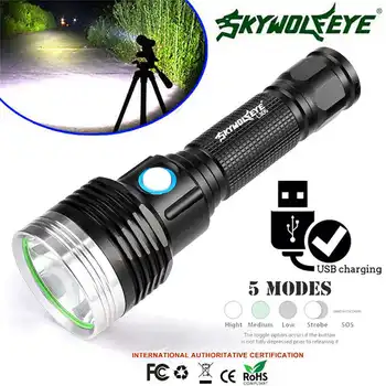 

5Modes XM-L L2 LED USB Charging Rechargeable 18650 Flashlight Torch Light lampada led 18650 powerful led flashlight #4S3