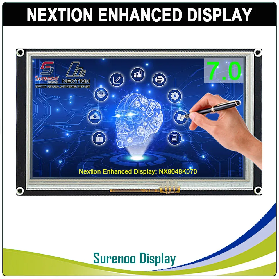 7," NX8048K070 Nextion Enhanced HMI USART UART серийный резистивный сенсорный TFT ЖК-модуль панель дисплея для Arduino Raspberry Pi