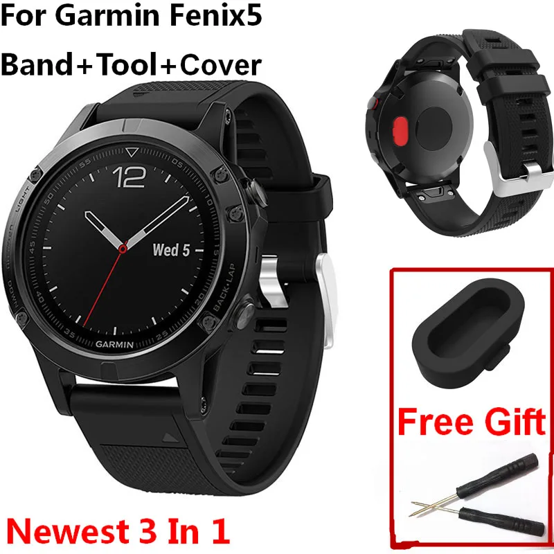 Replacement Silica Gel Wristwatch Band Strap w//Tools for Garmin Vivoactive New #