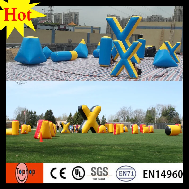 

inflatable airsoft bunker paintball for rental used outdoor barriers games 0.7mm PVC tarpaulin