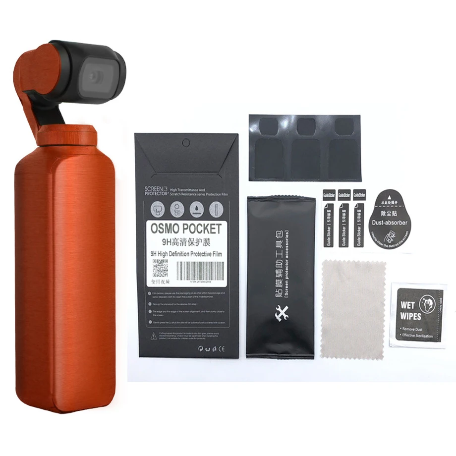 DJI OSMO POCKET Protective Film Stickers Skin Decal and 3+3pcs Screen Film Camera Lens Protective Film for OSMO POCKET-3