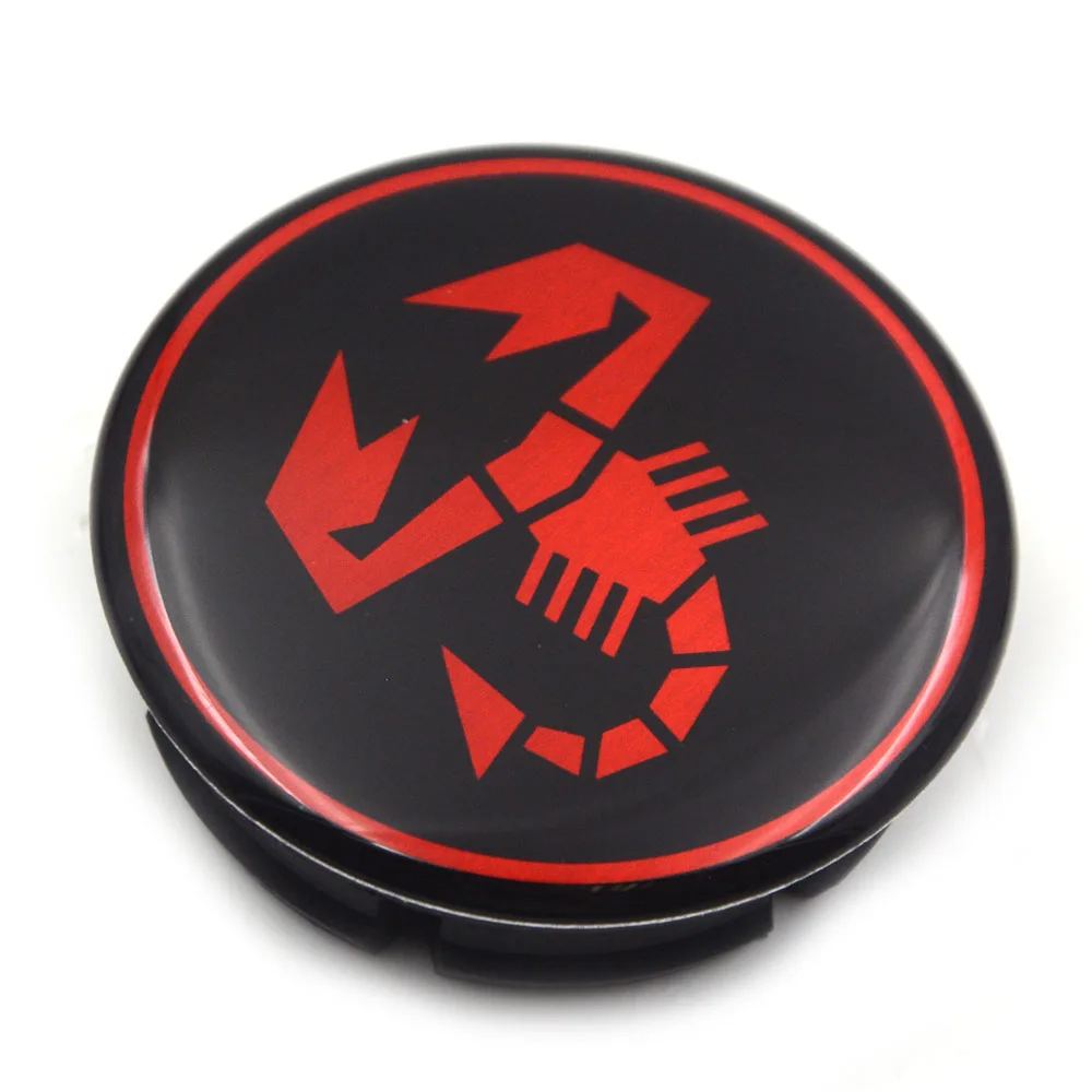 Gzhengtong 4 шт./лот 50 мм(42 мм) центр ступицы колеса кепки черные кепки для Fiat Abarth Punto черный фон красный логотип аbarth