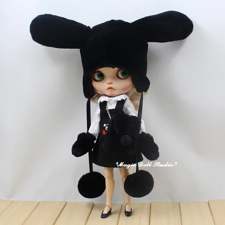 [MG574] 2018 новые аксессуары для кукол Blythe # набор из меховой шапки сумки и перчаток