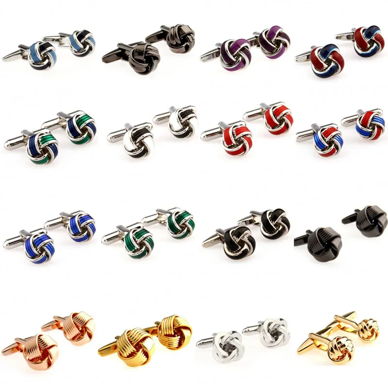 

The Most Popular 16 Designs Metal Knots Enamel Cufflink Cuff Link Free Shipping