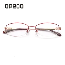 Opeco женские очки из чистого титана, оправа RX, очки с полуоправой, оптические очки для близорукости, женские очки по рецепту#6627