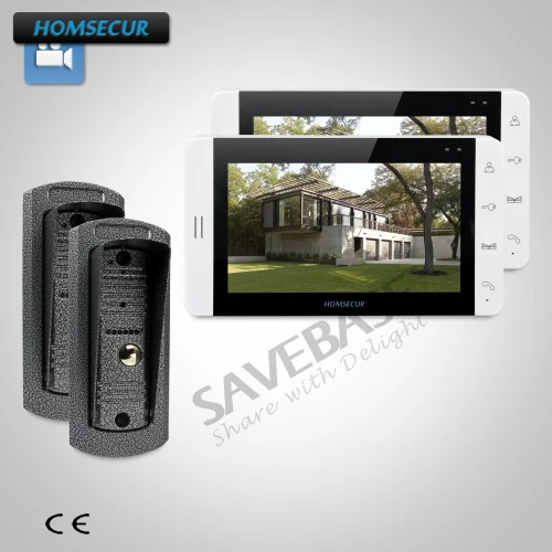 

HOMSECUR 2V2 Kit 7" Wired Hands-free Video&Audio Smart Doorbell+LCD Color Screen for Home Security