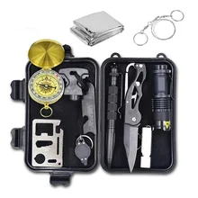 10 в 1 снаряжение для экстренного выживания, профессиональная аптечка, походный набор для выживания, инструменты для самопомощи, тактическая коробка SOS