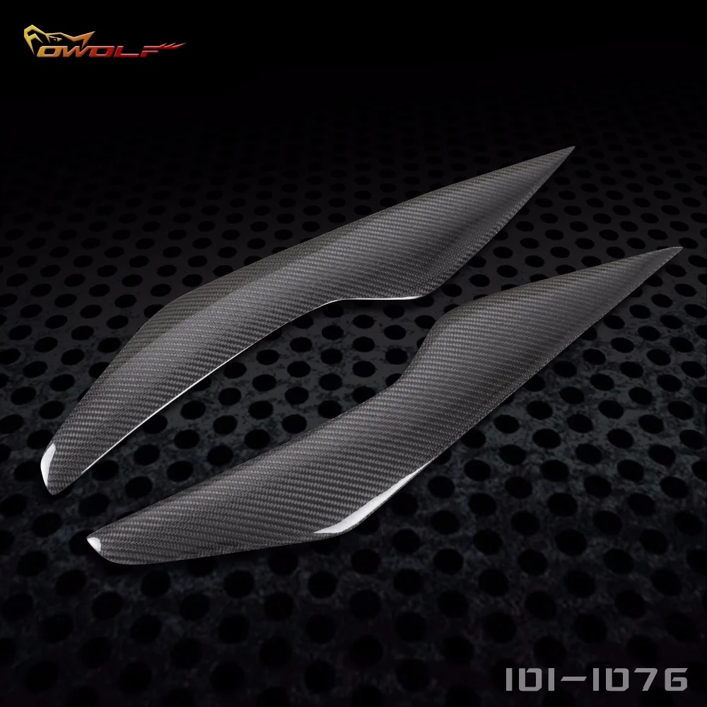 

100% Real Carbon Fiber Headlight Eyebrow Eyelid Pair for Ford Focus 2009 to 2011 SKU 1011076