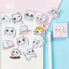 45 ชิ้น/ล็อต Big - eyed Cat Series Mini กระดาษสติกเกอร์ตกแต่ง DIY Album Diary Scrapbooking ป้าย Bullet สติกเกอร์(China)