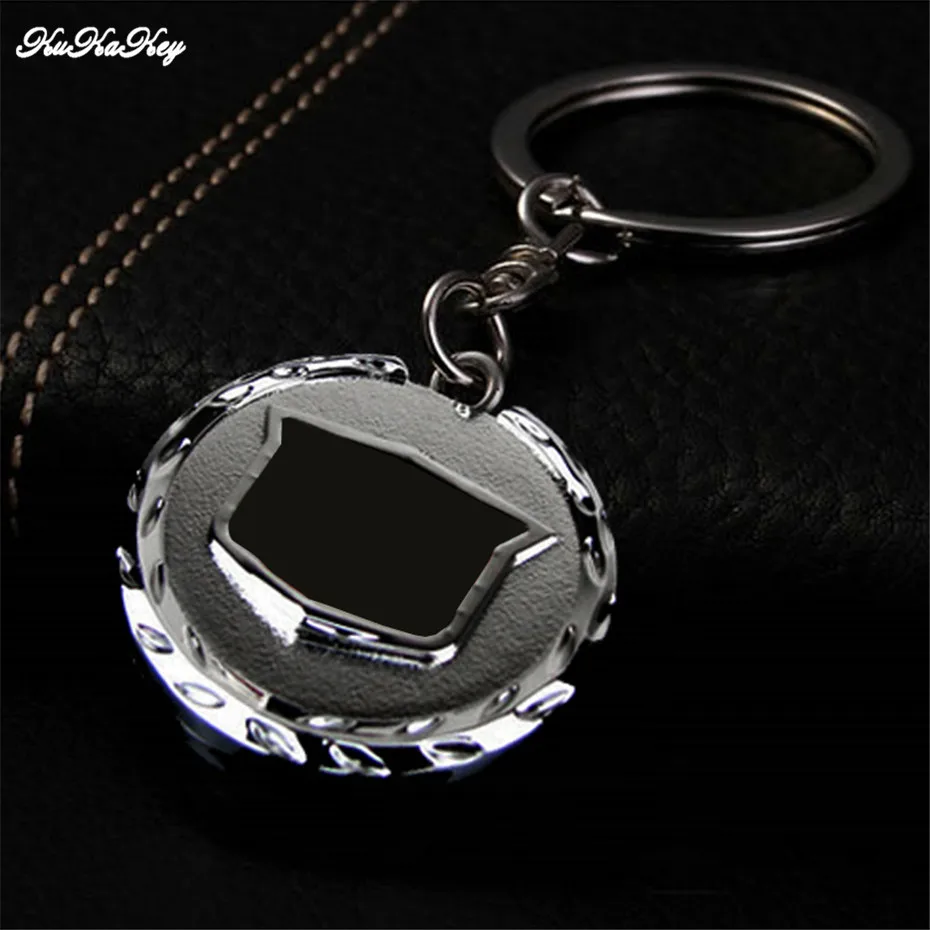 

For Cadillac CTS Escalade SRX ATS STS Metal Colorful Car Logo Keychain Keyring Auto Car Emblem Key Chain Rings Holder