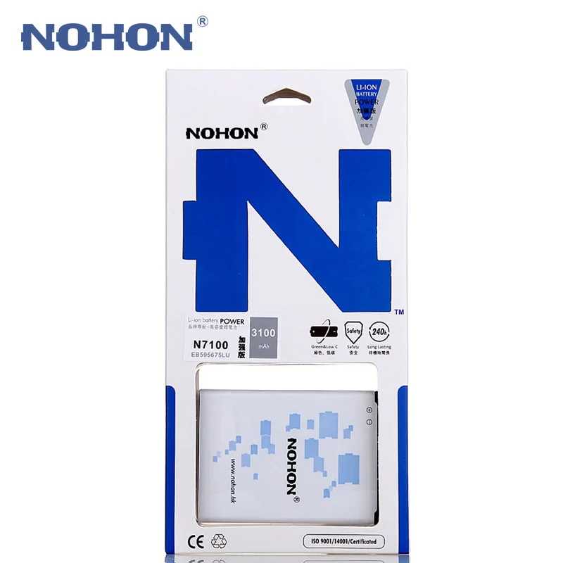 Аккумулятор NOHON для Samsung Galaxy Note 2 3 4 Edge Note2 N7100 Note3 N9000 Note4 N9100 N9150|Аккумуляторы