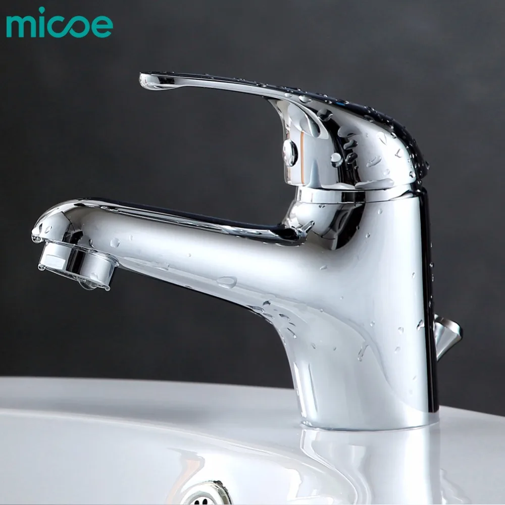 

micoe hot and cold water basin faucet mixer single handle single hole modern style main body copper Multi-function tap M-HC202