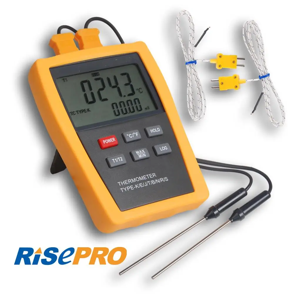 Risepro Type K E J T B N R S Digital Thermometer Thermocouple Mv 1800