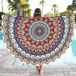 Современный настенный гобелен диаметр 150 см круглый индийская Мандала пляжное полотенце Новые летние