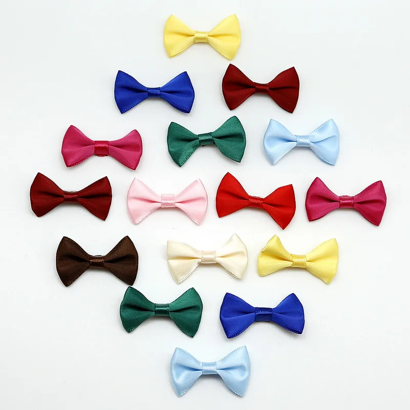 

4x2.5cm 100pcs Satin Ribbon Bow Gift Package Bow Wedding Party Scrapbooking Embellishment Crafts Accessory Handmade DIY