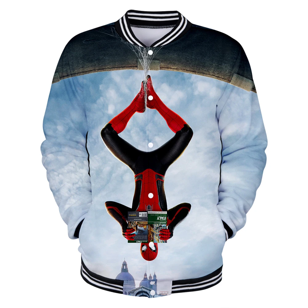 Spider man far from home cosplay Spider man Baseball uniform Men/Women spring Casual Harajuku Baseball Jackets clothes