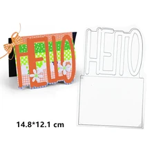 Julyarts Hello 2019 New Metal Word Die Cutting For Scrapbooking Diy Wedding Card Die Cutting Album Paper Gift Card Making Dies square shape metal cutting die for card gift