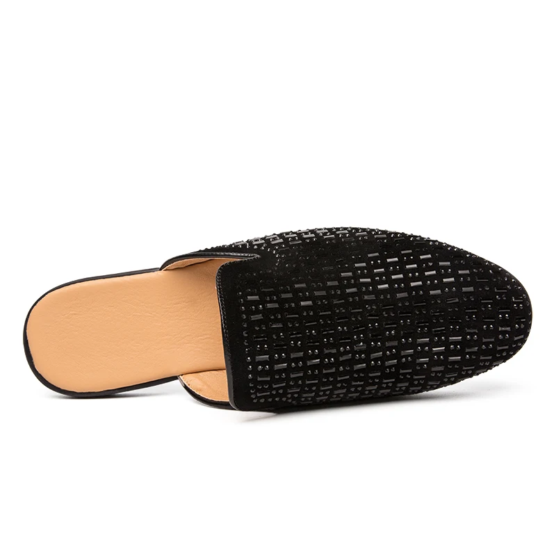 2019 Popular Casual Slip On Men Shoes Summer Half Drag Loafers Luxury Male Half Slippers 3#20D50