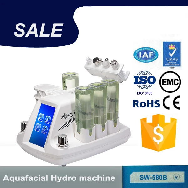 

4 in 1 Korean model hydar facial hydra dermabrasion RF bio microcurrent sixpolar radio frequency spa machine CE