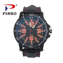 Pinbo 2017 relogio masculino hombres relojes deportivos militar de la manera popular de alta calidad reloj de carreras ocasionales de los hombres relojes de cuarzo