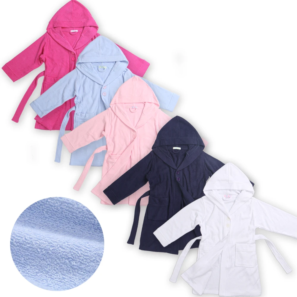 Günstige Modische Bademäntel Kinder Jungen Terry Bademantel kinder Bademantel Bademantel für Mädchen Dressing Nachthemd in Baumwolle Polyester